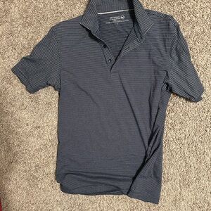 Jim Nantz x Vineyard Vines Navy Striped Polo Shirt